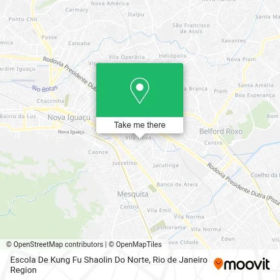Escola De Kung Fu Shaolin Do Norte map