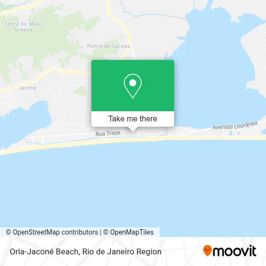 Orla-Jaconé Beach map