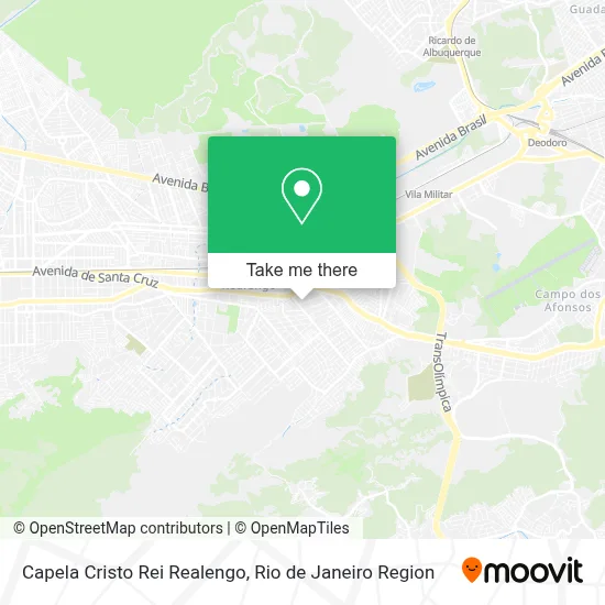 Capela Cristo Rei Realengo map