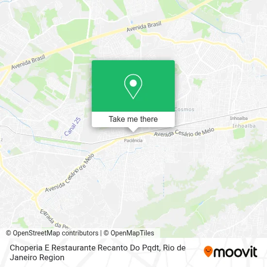 Choperia E Restaurante Recanto Do Pqdt map