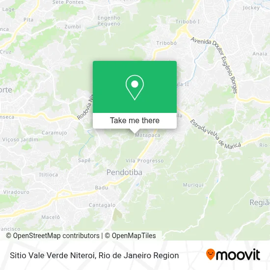 Sitio Vale Verde Niteroi map