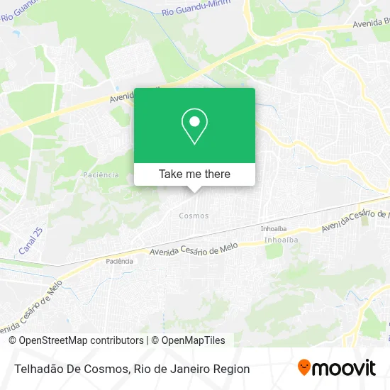 Telhadão De Cosmos map