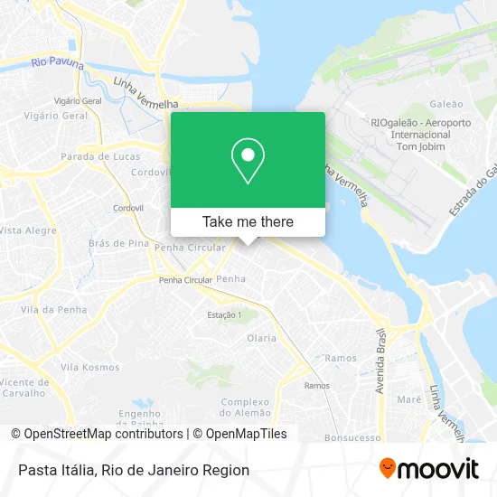 Pasta Itália map