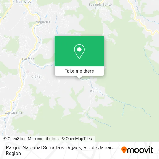 Parque Nacional Serra Dos Orgaos map