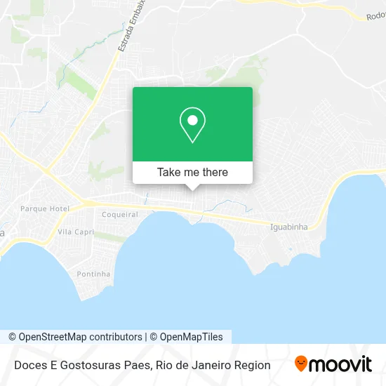 Doces E Gostosuras Paes map