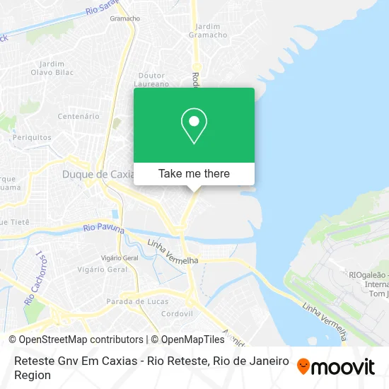 Reteste Gnv Em Caxias - Rio Reteste map