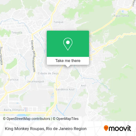 King Monkey Roupas map