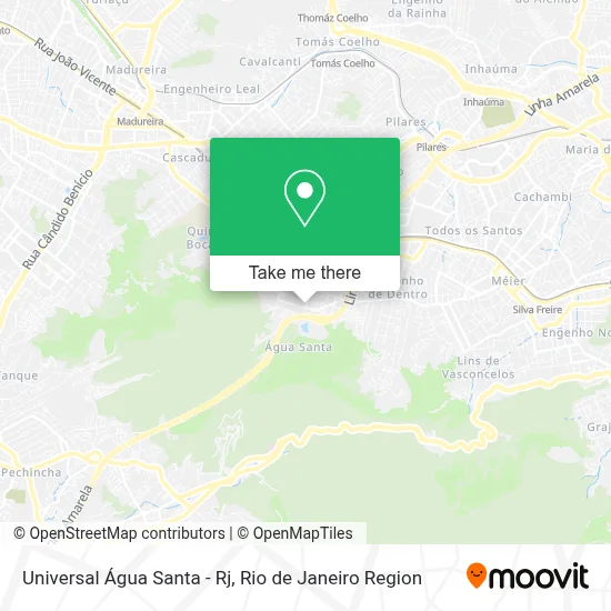 Universal Água Santa - Rj map