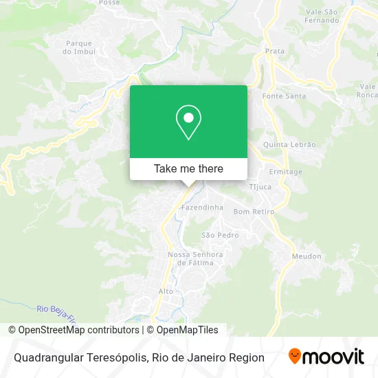 Quadrangular Teresópolis map