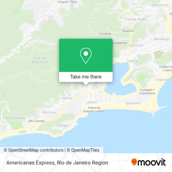 Americanas Express map