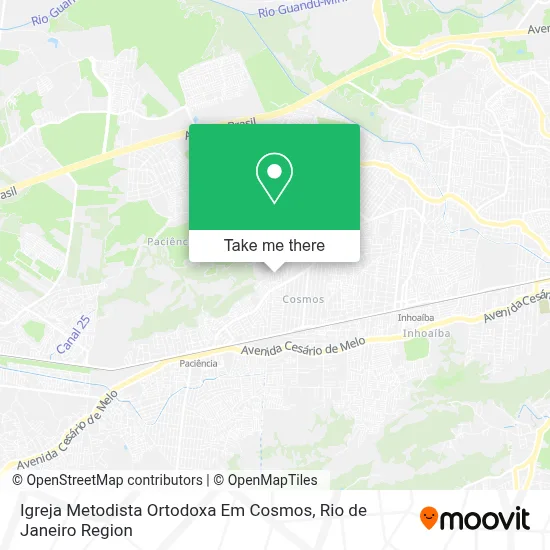 Igreja Metodista Ortodoxa Em Cosmos map