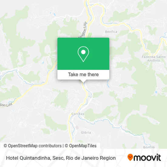 Hotel Quintandinha, Sesc map