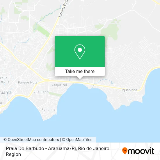 Praia Do Barbudo - Araruama/Rj map