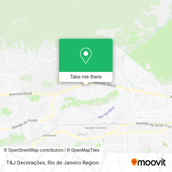 T&J Decorações map