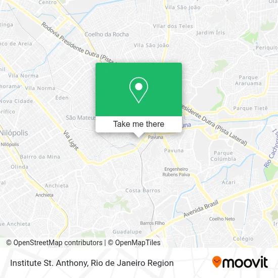 Institute St. Anthony map