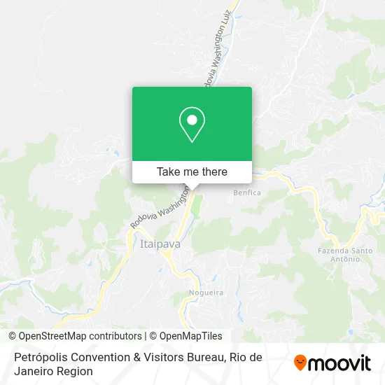 Petrópolis Convention & Visitors Bureau map