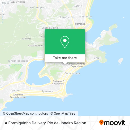 A Formiguinha Delivery map