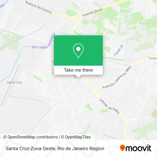 Santa Cruz-Zona Oeste map