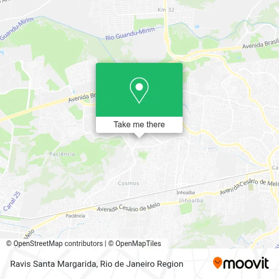 Ravis Santa Margarida map