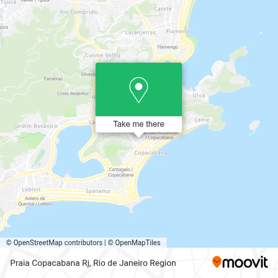 Praia Copacabana Rj map
