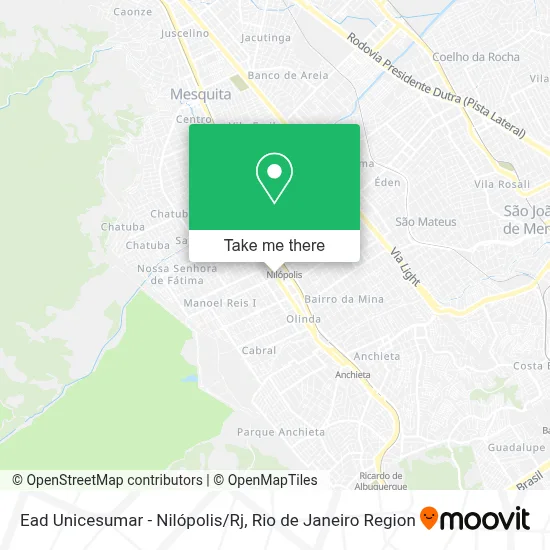 Ead Unicesumar - Nilópolis/Rj map