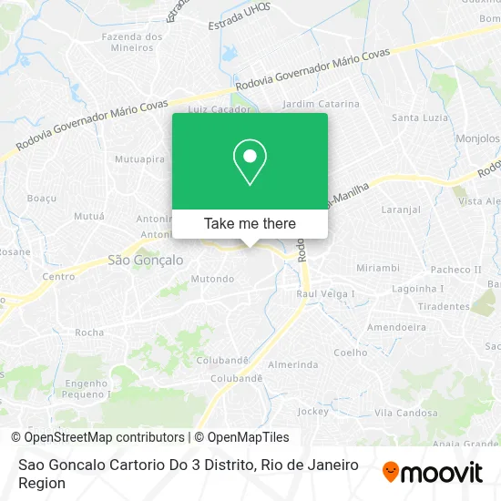 Sao Goncalo Cartorio Do 3 Distrito map
