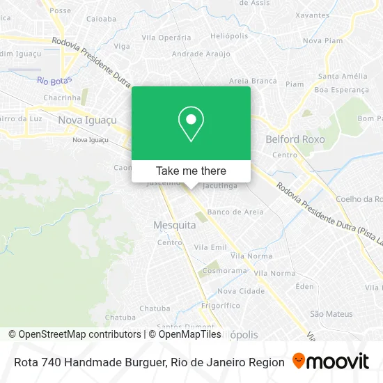 Rota 740 Handmade Burguer map