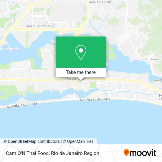 Cam O'N Thai Food map