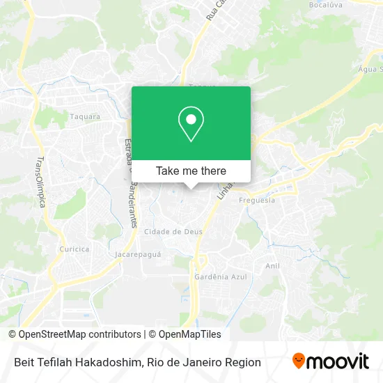 Beit Tefilah Hakadoshim map