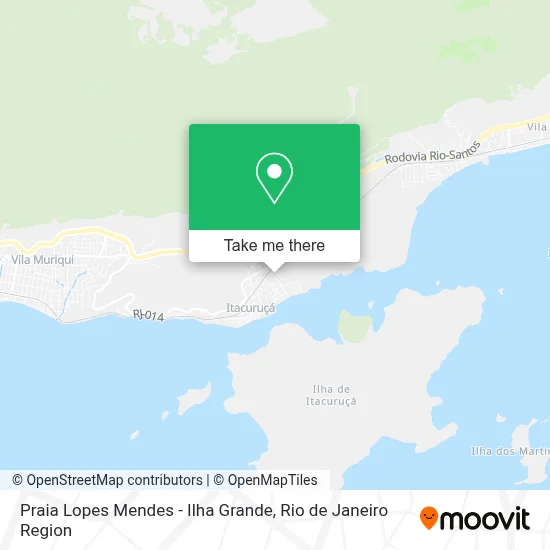 Praia Lopes Mendes - Ilha Grande map