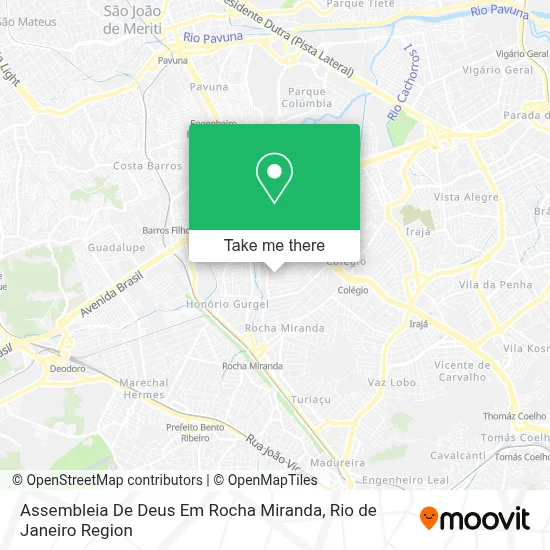 Assembleia De Deus Em Rocha Miranda map