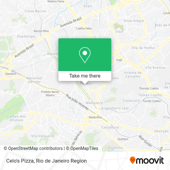 Celo's Pizza map