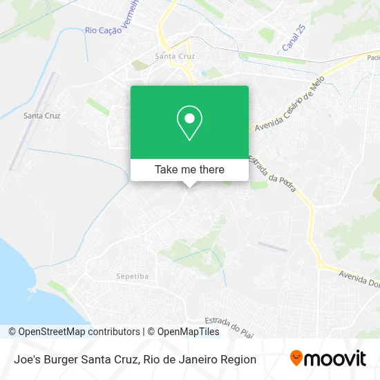 Joe's Burger Santa Cruz map