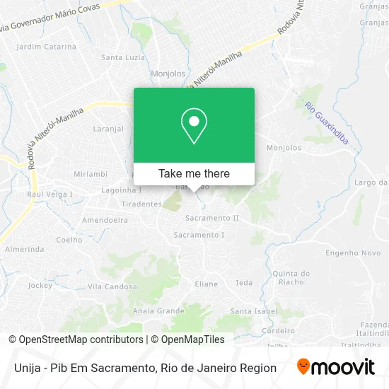 Unija - Pib Em Sacramento map