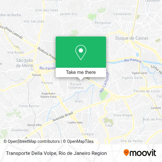 Transporte Della Volpe map
