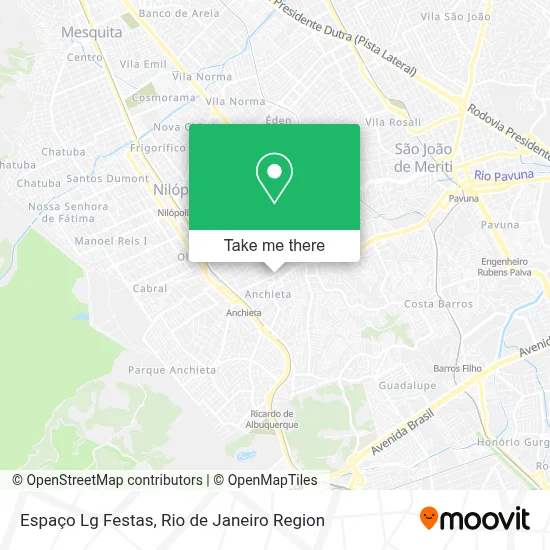 Espaço Lg Festas map