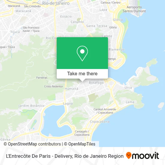 L'Entrecôte De Paris - Delivery map