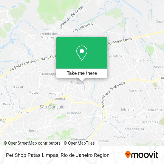 Pet Shop Patas Limpas map
