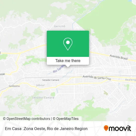 Em Casa  .Zona Oeste map