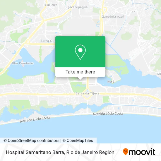 Hospital Samaritano Barra map