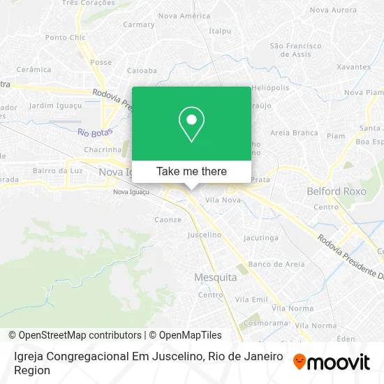 Igreja Congregacional Em Juscelino map