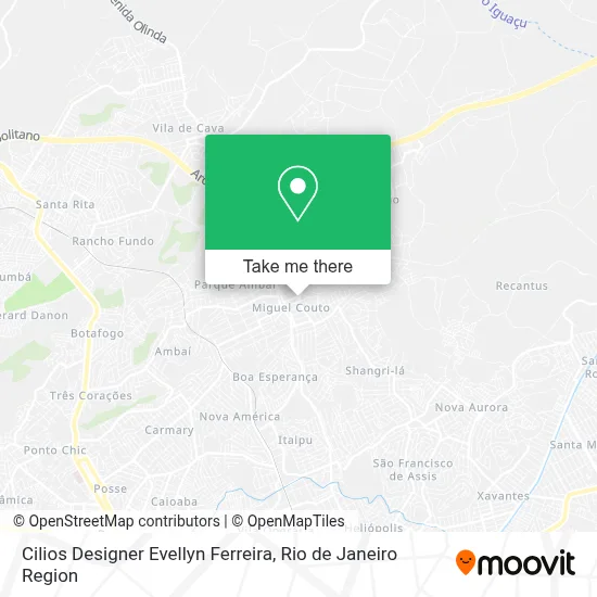 Cilios Designer Evellyn Ferreira map