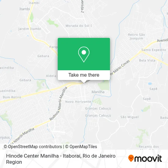 Hinode Center Manilha - Itaboraí map