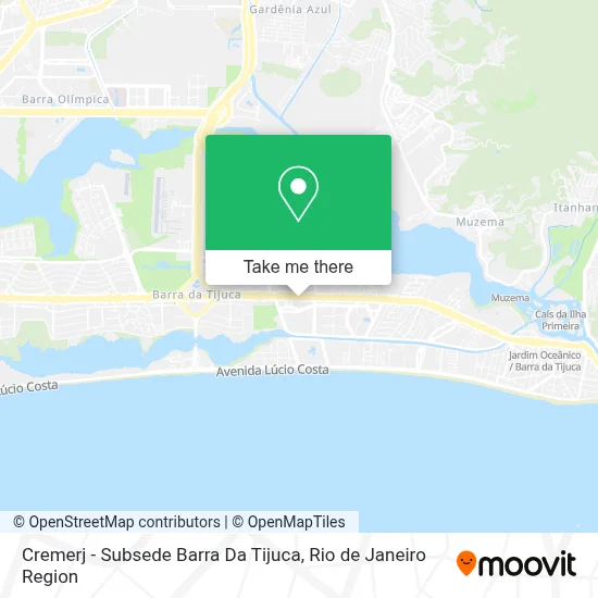 Cremerj - Subsede Barra Da Tijuca map