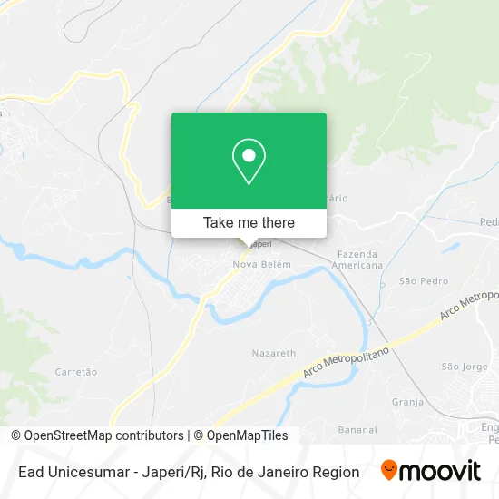 Ead Unicesumar - Japeri/Rj map