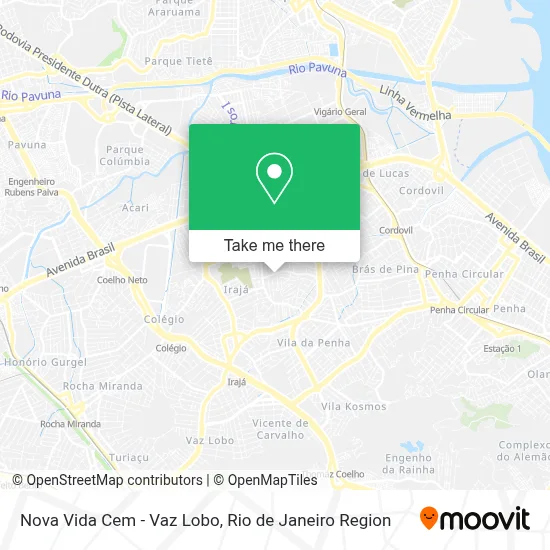 Nova Vida Cem - Vaz Lobo map