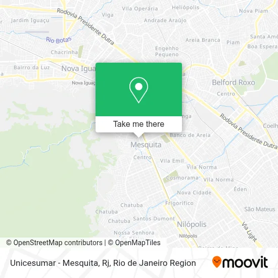 Unicesumar - Mesquita, Rj map