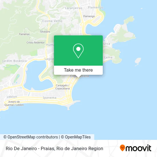 Rio De Janeiro - Praias map
