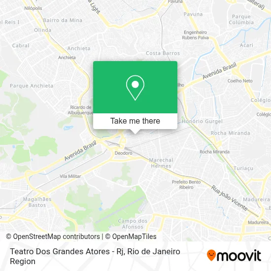 Teatro Dos Grandes Atores - Rj map