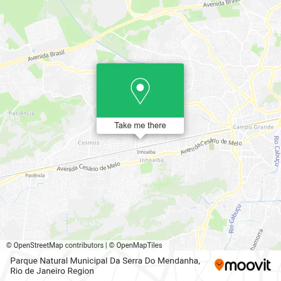 Parque Natural Municipal Da Serra Do Mendanha map